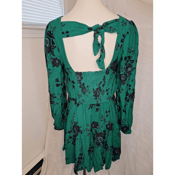 Brand New BOG Band of the Free Women’s Small Emerald Green Black Flare Mini Dres - Picture 3 of 10